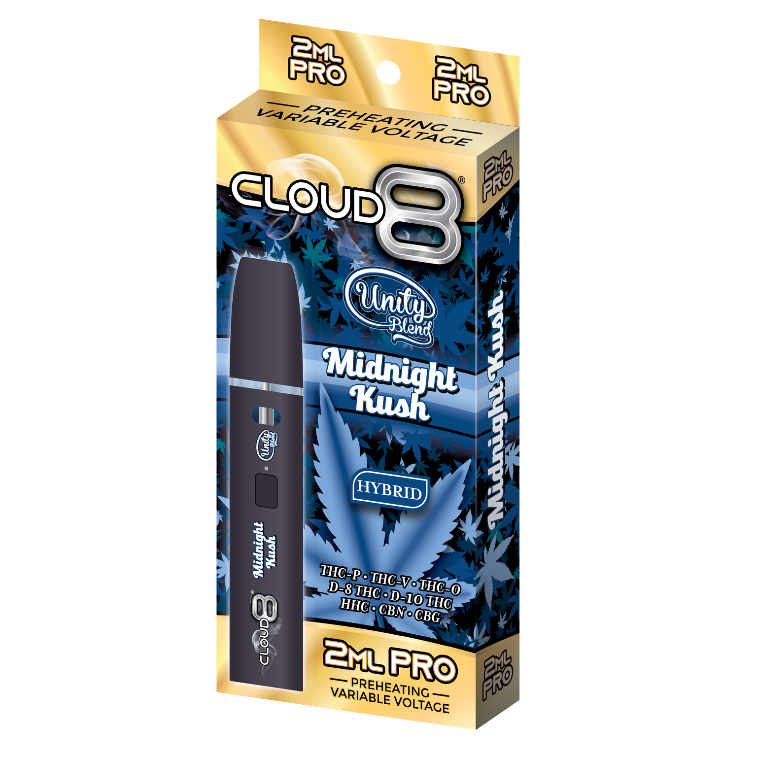 CLOUD 8 | 2ML PRO Disposable | Unity Blend | Midnight Kush | 10CT Display product image