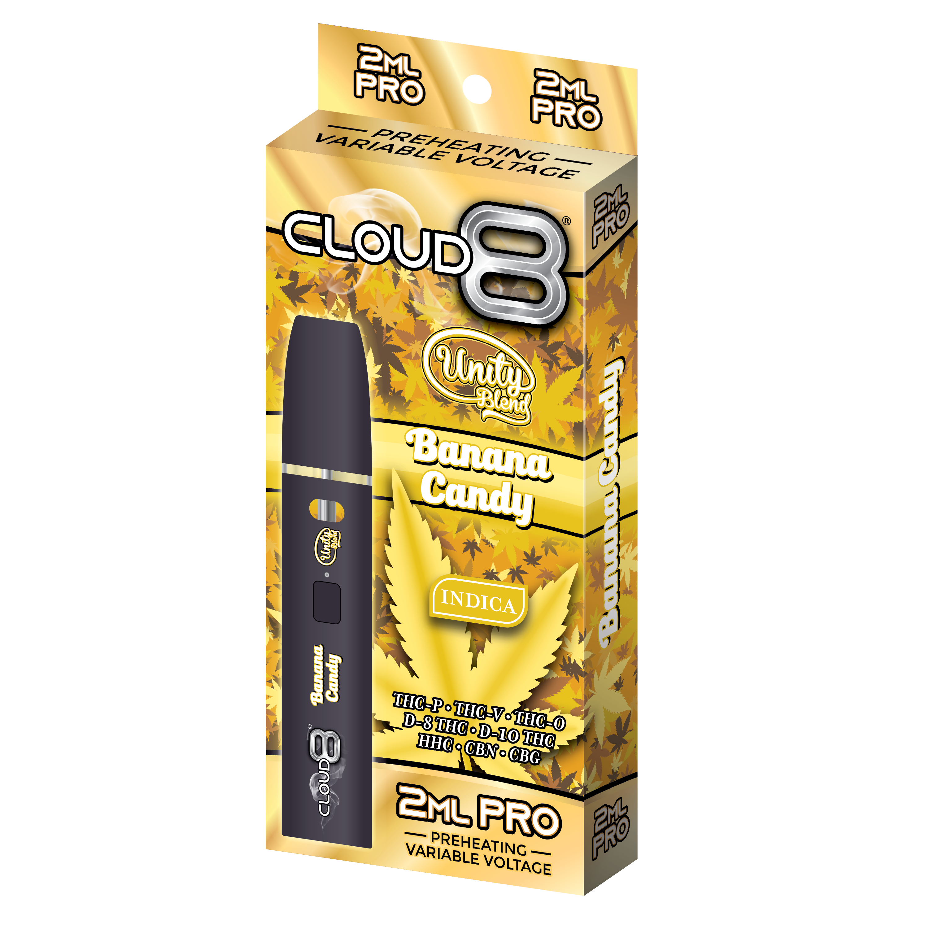 CLOUD 8 | 2ML PRO Disposable | Unity Blend | Banana Candy | 10CT Display product image