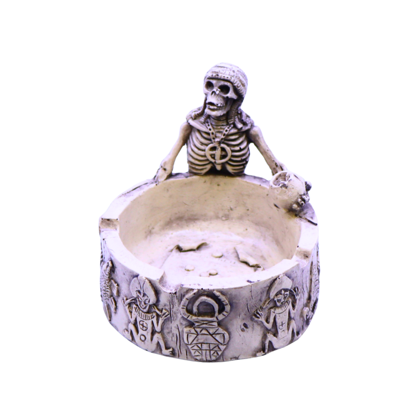 NOVELTY PREMIUM ASHTRAY SKULL DESIGN DISPLAY OF 6 (ASH-78)