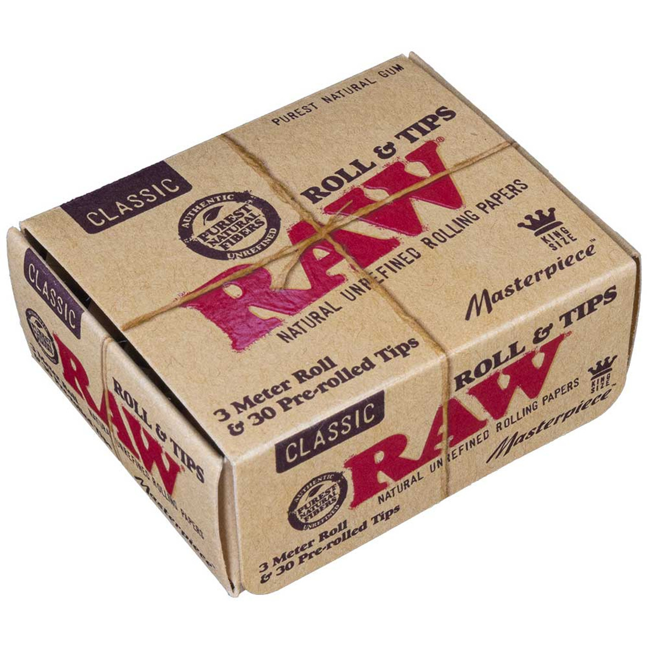 RAW CLASSIC | MASTERPIECE | KS | 3 METER ROLLS + PRE ROLLED TIPS product image