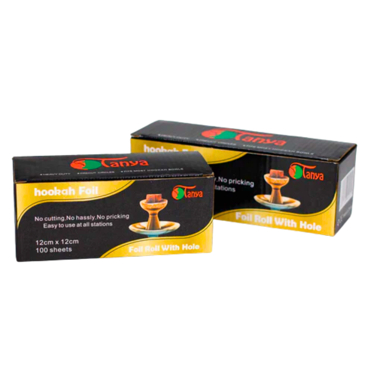 TANYA 12 X 12CM HOOKAH FOIL PRE-POKED 100 SHEETS ROLL 