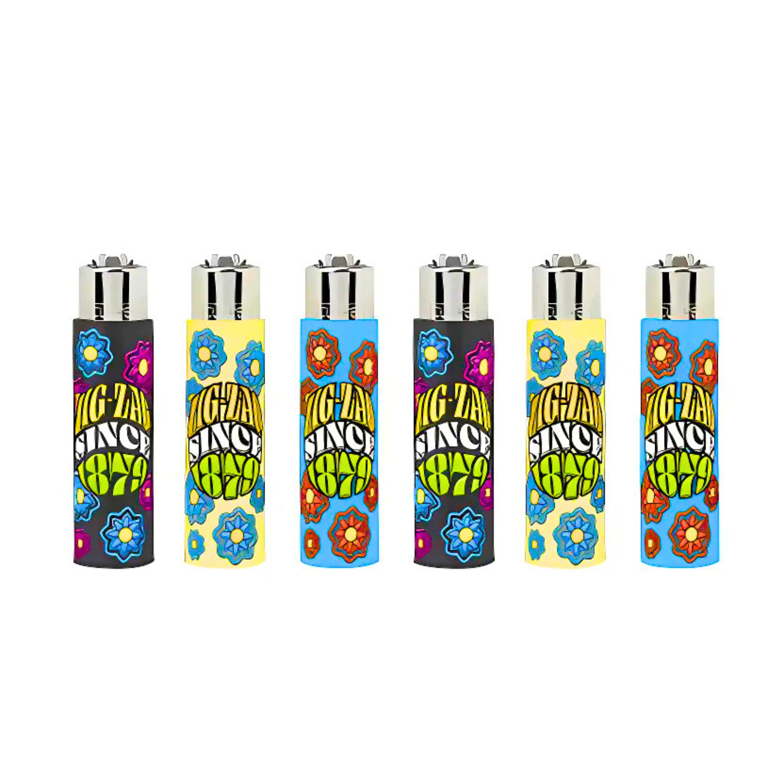 CLIPPER ZIG ZAG LARGE POP COVER LIGHTERS DISPLAY OF 30