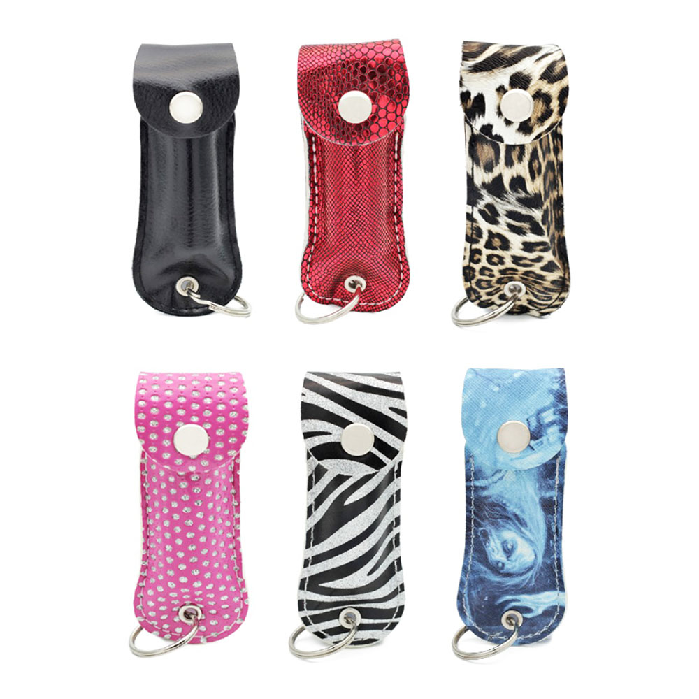 Cheetah Key Chain Pepper Spray With Soft Case Display Of 20