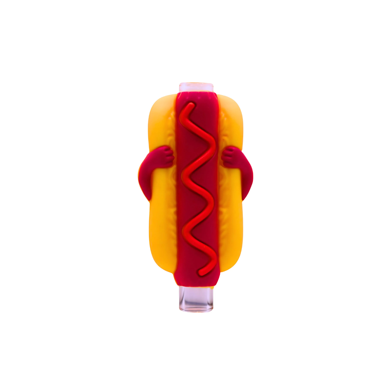 HOT DOG DESIGN 3" SILICONE & GLASS PIPE