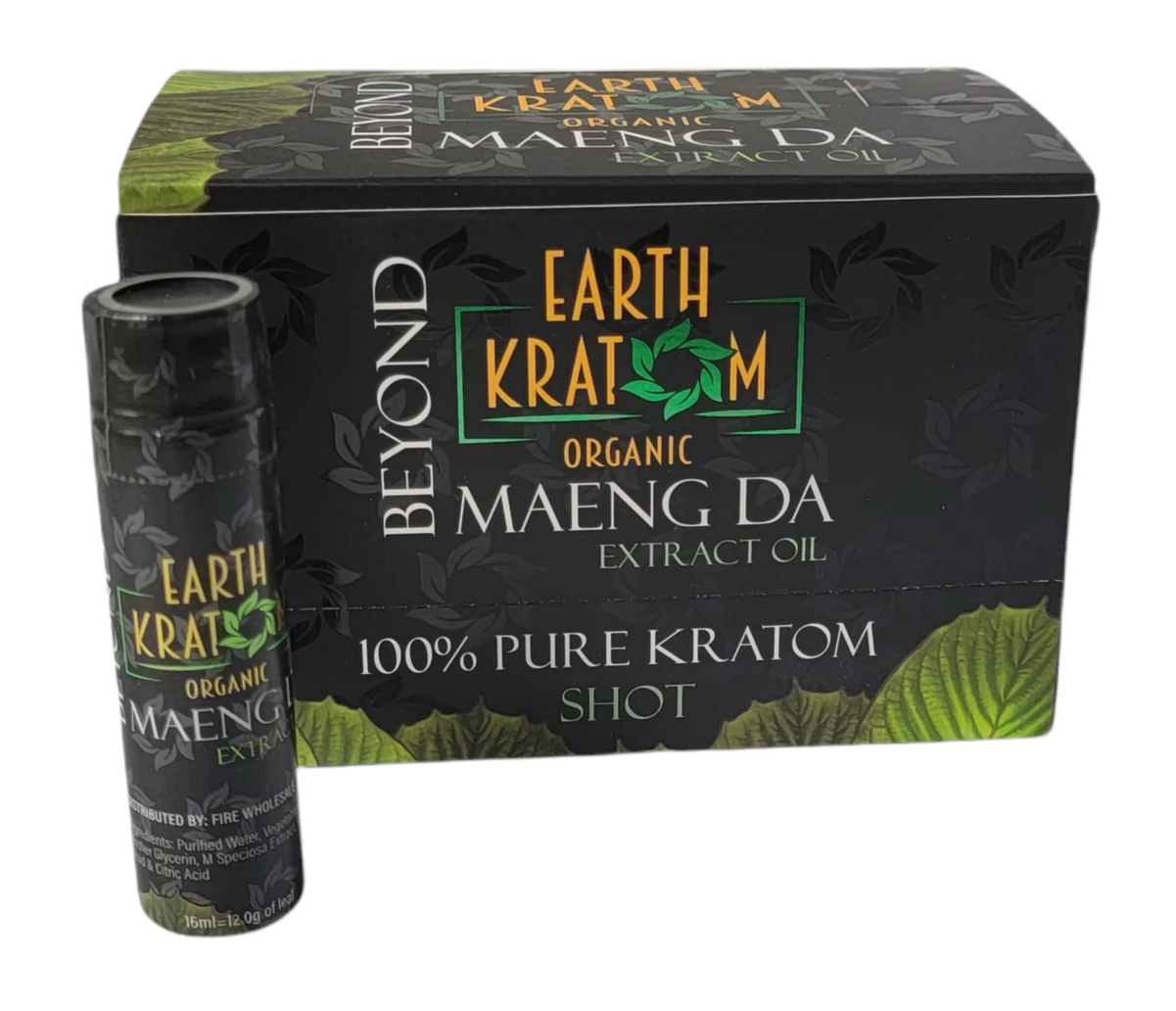 EARTH KRATOM | SHOTS | BLACK BEYOND| 12 CT | MAENG DA product image