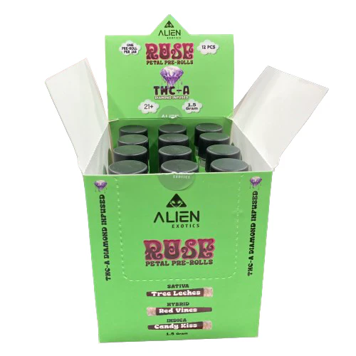ALIEN | EXOTICS | DIAMOND INFUSED | ROSE PETAL PRE ROLLS | 1.5 GM | 12 CT product image