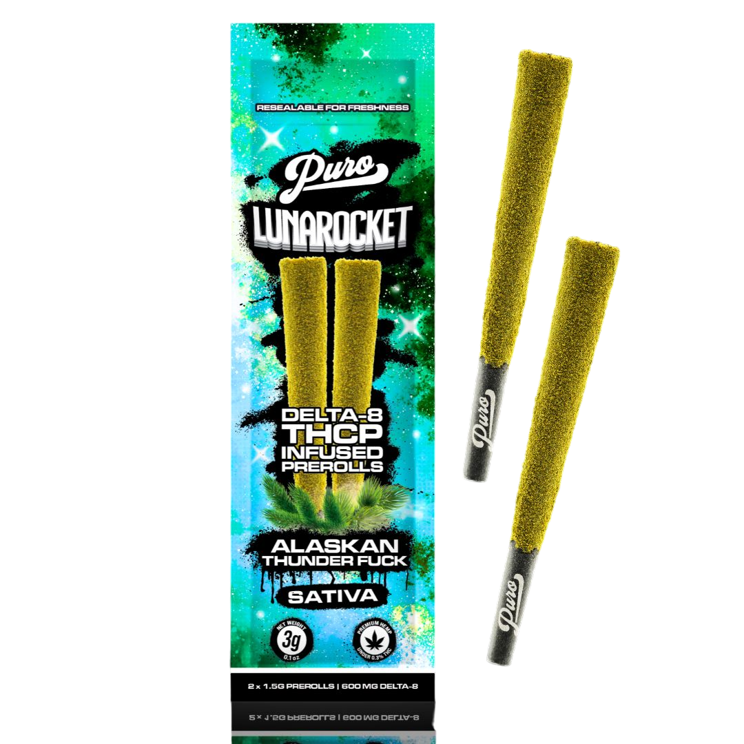 PURO | LUNAROCKET | D8 + THCP + INFUSED PRE-ROLLS | 12 CT  product image