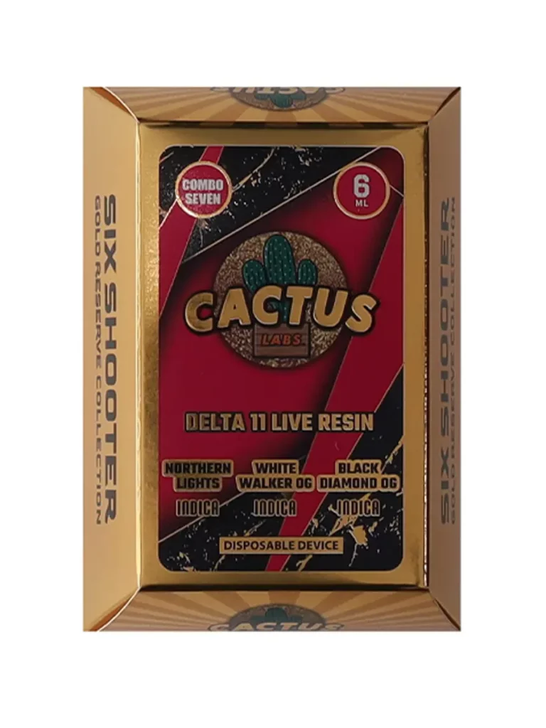 CACTUS | GR| Six Shooter | Delta 9 | 5 CT | Northern Lights+ White Walker Og+black Diamond Og product image