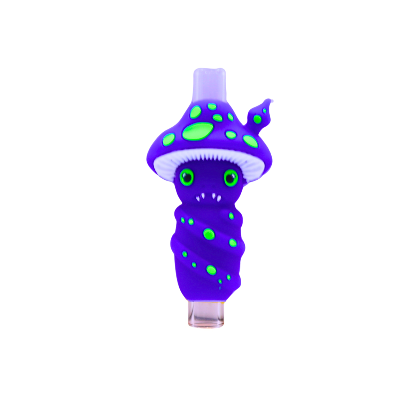 MUSHROOM DESIGN 3" SILICONE & GLASS PIPE