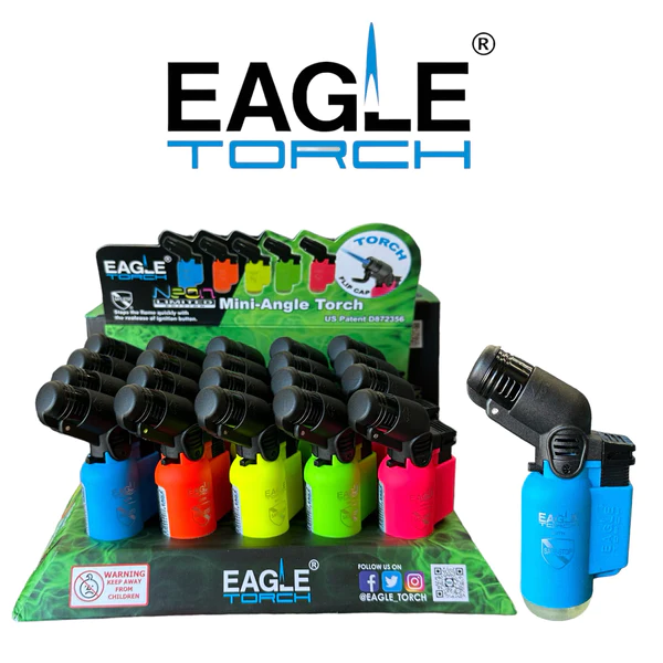EAGLE TORCH | SMOKING ACC | TORCH LIGHTER | PT116BN | 20 CT | NEON MINI ANGLE product image