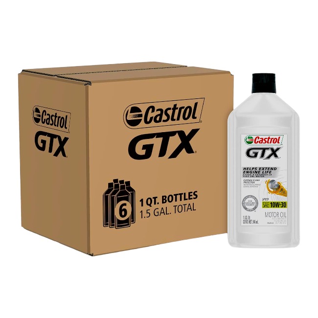 CASTROL | GTX | AUTOMOTIVE | MOTOR OIL | 1QT/CT | 6 CT/CS | 10W30 product image