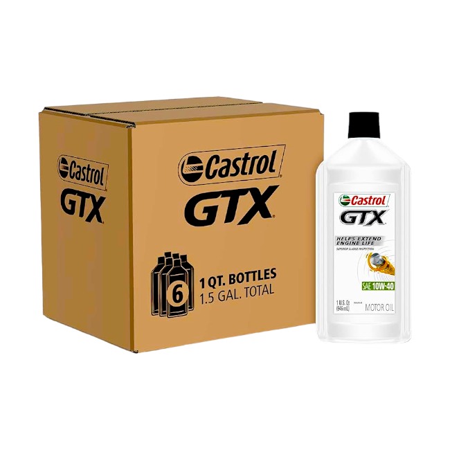 CASTROL | GTX | AUTOMOTIVE | MOTOR OIL | 1QT/CT | 6 CT/CS | 10W40 product image