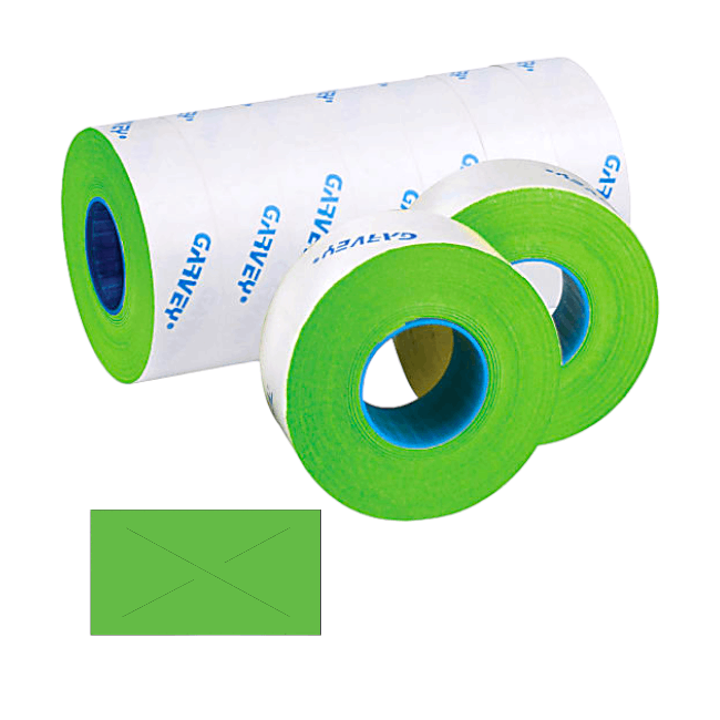 GX 1812 FLST GREEN BLANK LABELS CN-10942 18MMX12MM 11ROLLS/14000 LABELS product image