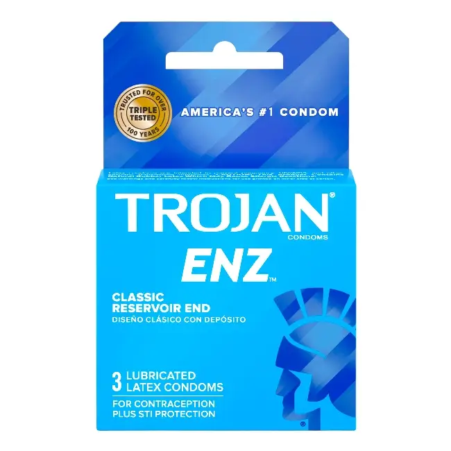 TROJAN | 6CT | ENZ SPERMICIDAL LUBE | DARK BLUE 1/8 product image