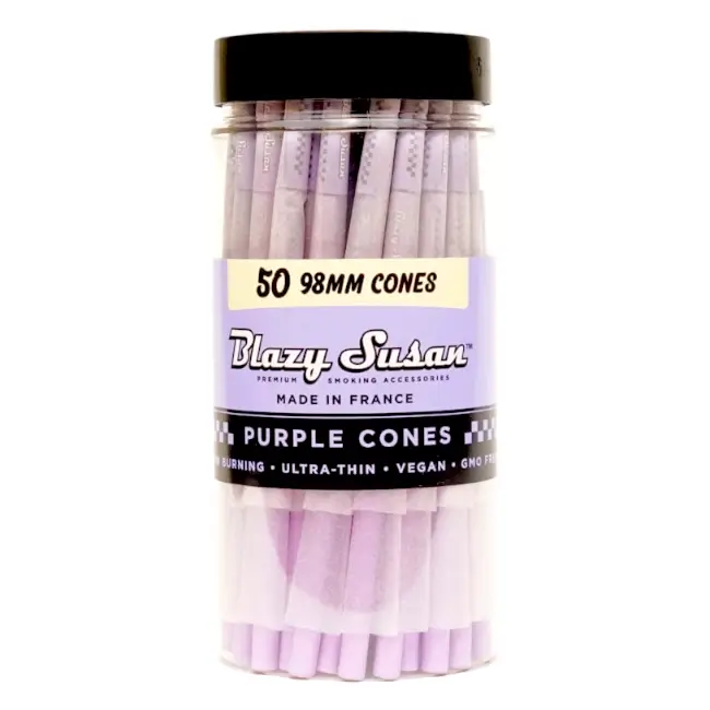 CP BLAZY SUSAN | 98MM | PURPLE CONES | 50CT JAR product image