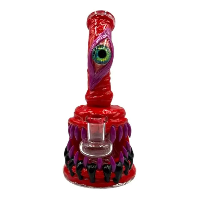 NBC | GLASS PIPE | WATER PIPE | 1 CT | 6" | SMALL RIG | CHARACTER | RED product image