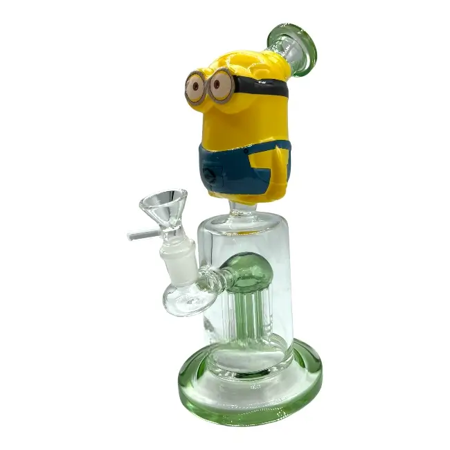 NBC | GLASS PIPE | WATER PIPE | 1 CT | 10" | STRAIGHT CHARACTER 4- GREEN product image