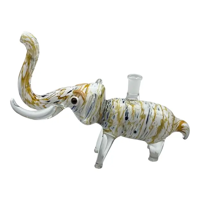 NBC | GLASS PIPE | HAND PIPE | 1 CT | 10" | ELEPHANT | WHITE product image