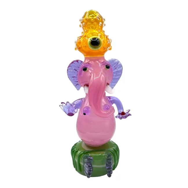 NBC | GLASS PIPE | WATER PIPE | 1 CT | 10" | GANESH | PINK product image