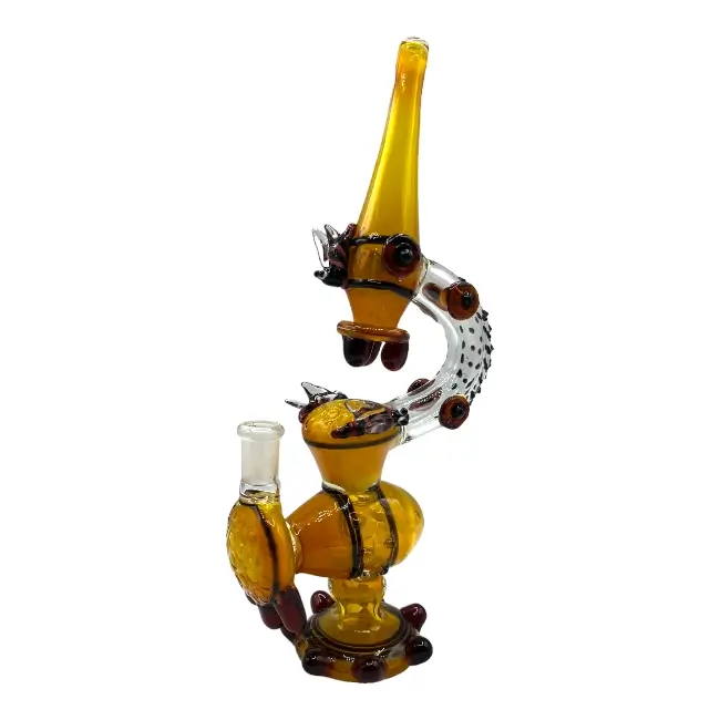 NBC | GLASS PIPE | WATER PIPE | 1 CT | 11" | HONEY BEE | YELLOW product image