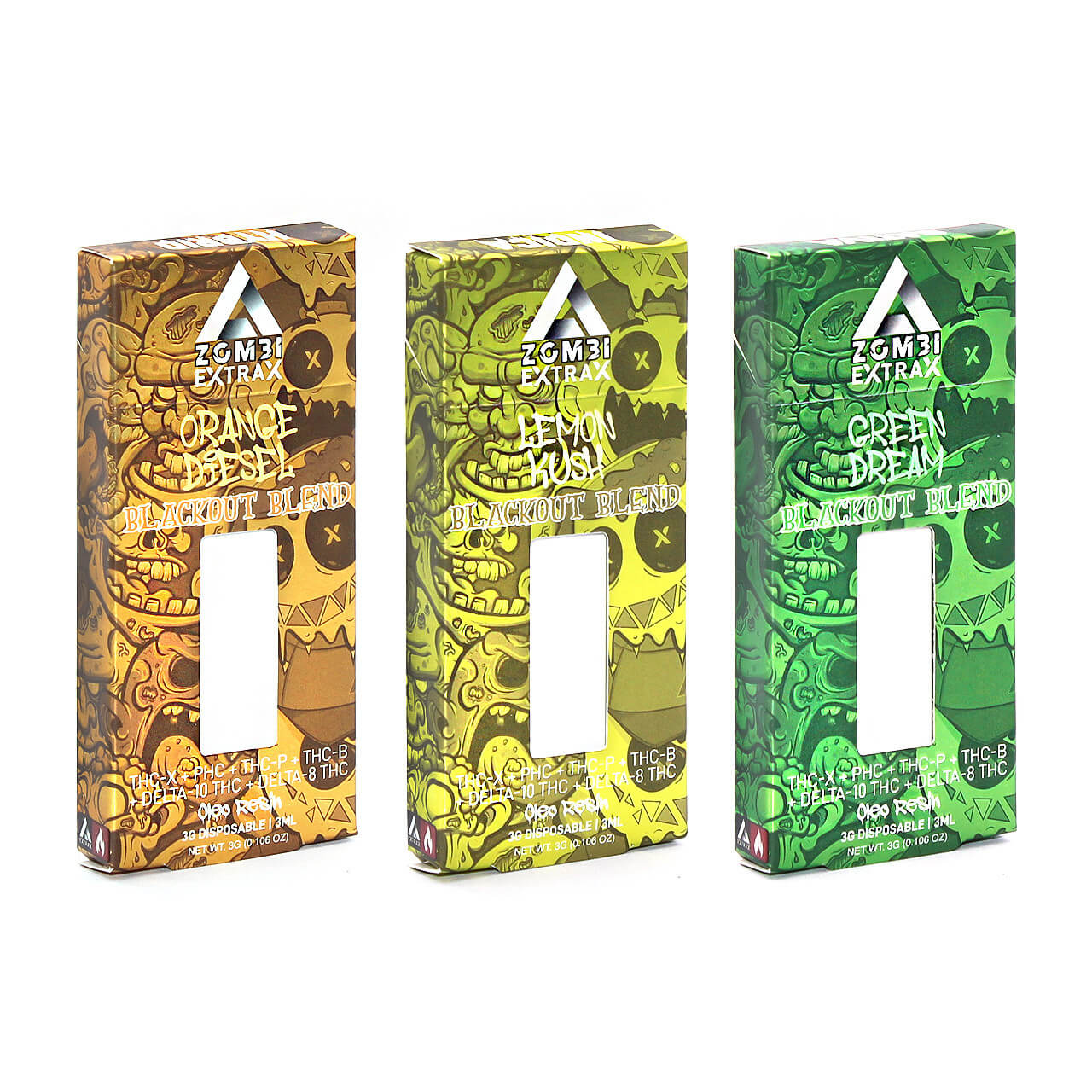 EXTRA X ZOMBI | DISPOSABLE | 3 GRAM | 3ML | BLACKOUT BLEND | 6 CT product image