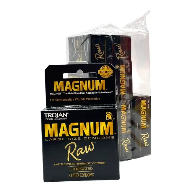 TROJAN | MAGNUM | CONDOM | 3 CT/PK | 6 PK/BOX | RAW product image