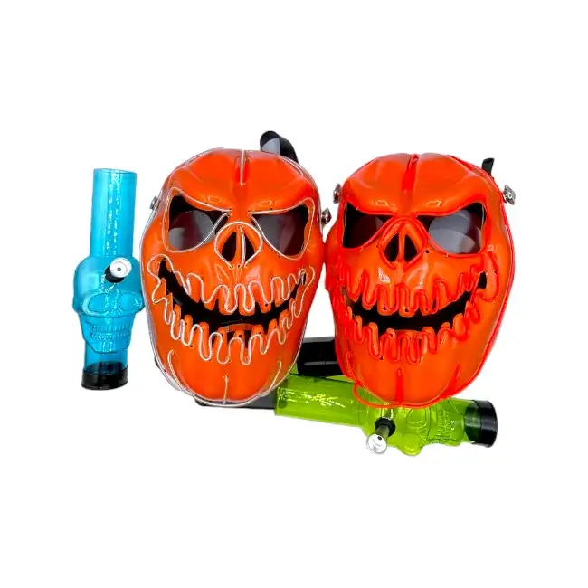 IDGAF | ACC | GAS MASK | 1 CT | LED GAS MASK | SKULL ORANGE product image
