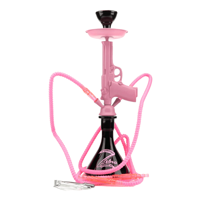 ZEBRA - 2 HOSE - PISTOL HOOKAH  |  Pink product image