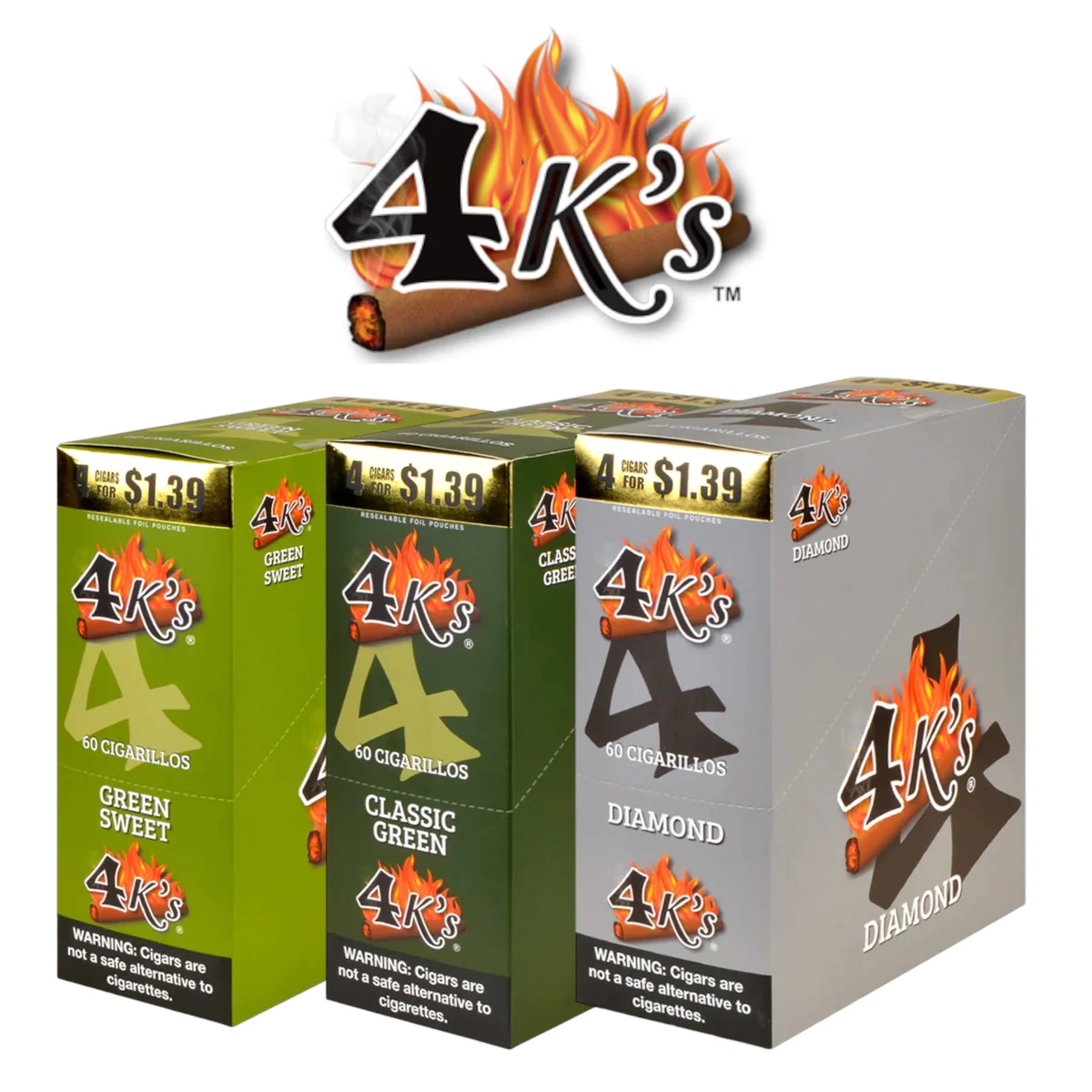 4K's Cigarillos 4pck 4/$1.39 (15ct) 7242 - image 1