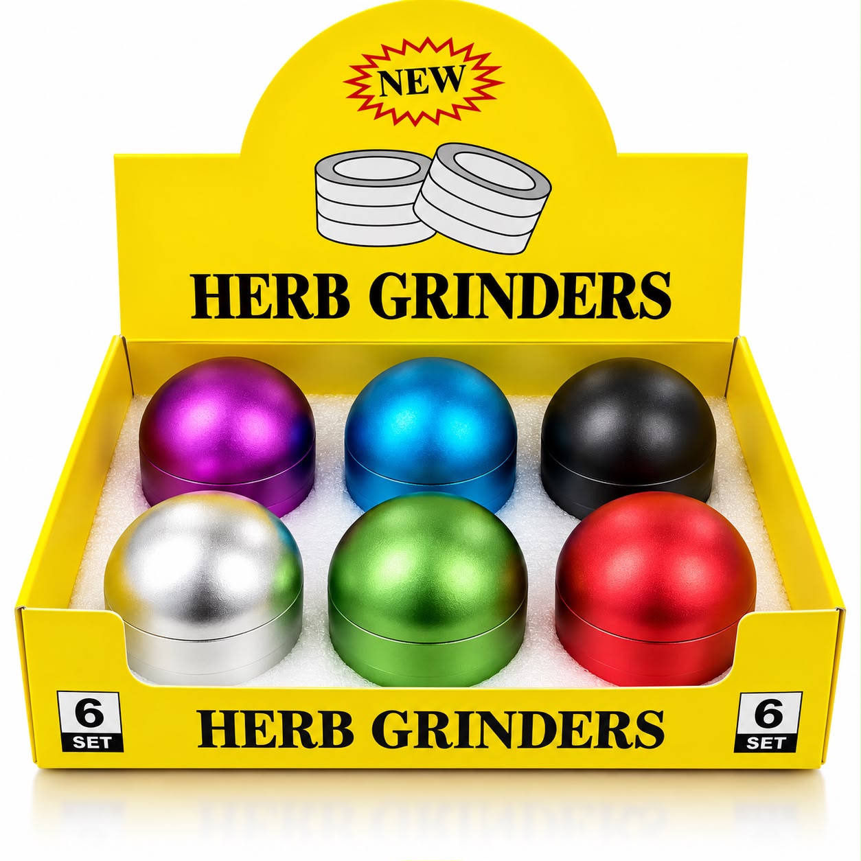 Herb 4pc Metal Grinder Dome Design (6ct) 7648 - image 1