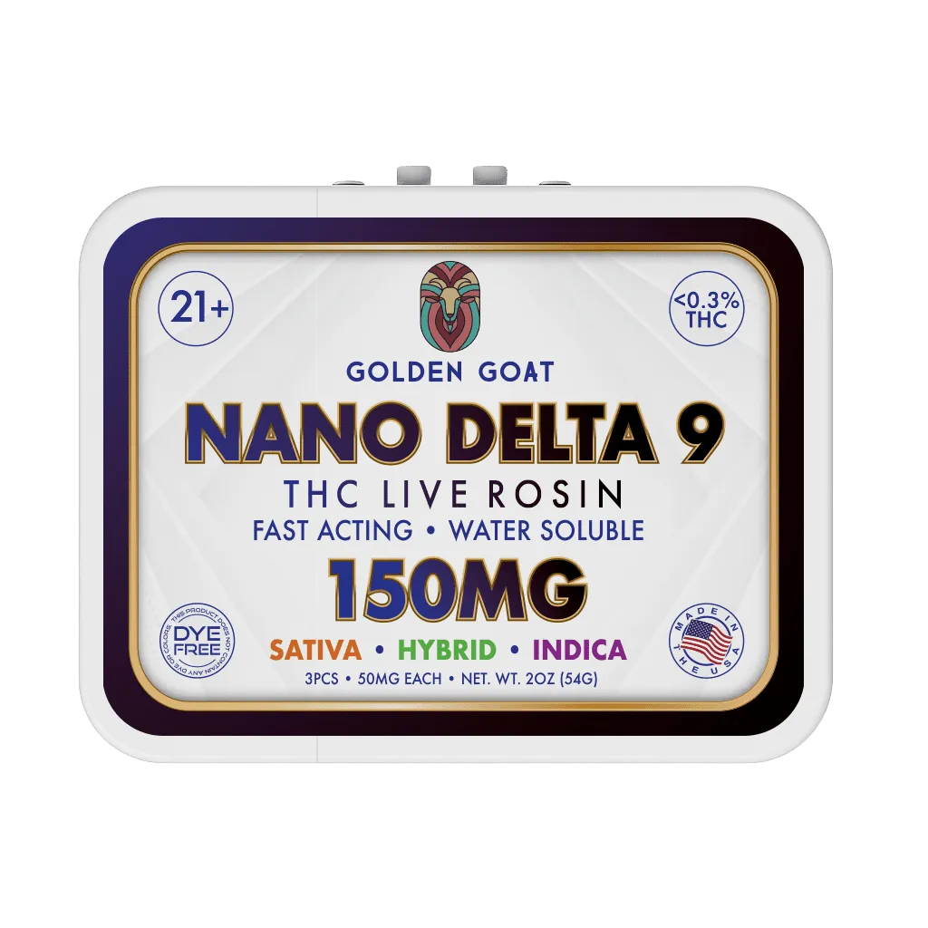 Golden Goat Nano D9 THC Live Rosin 150mg 9393 - image 1