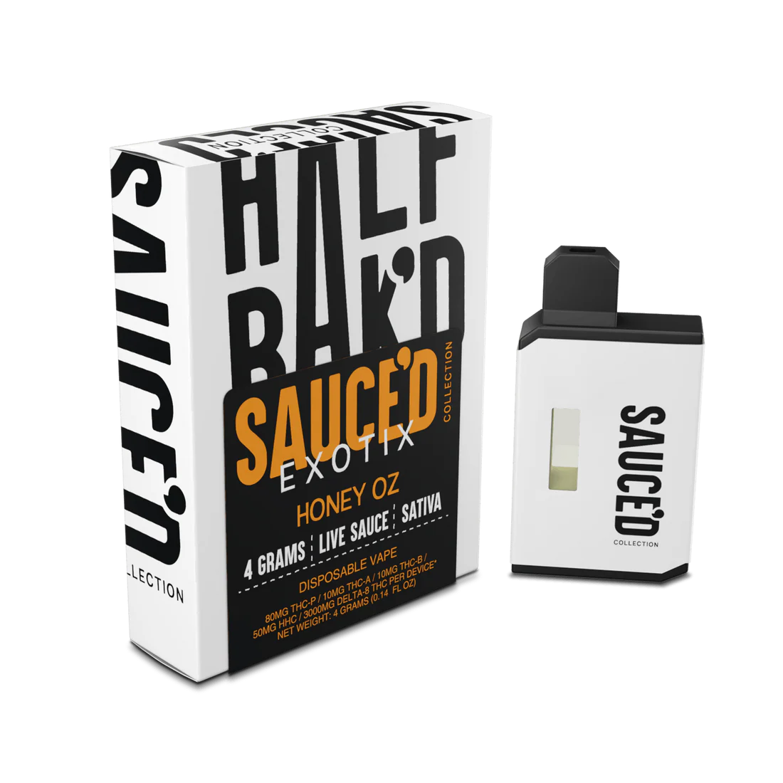 Half Bak'd 4G Sauce'd Exotix Collection Disposable Vape - 5ct. 3577 - image 1