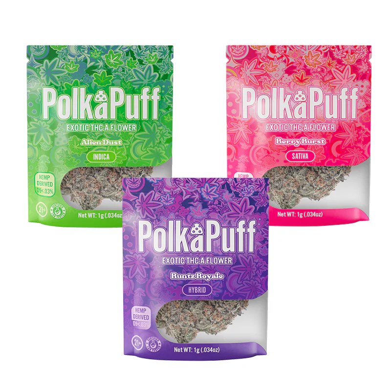 Polka Puffs Exotic THC-A Flower 1G - 28ct. 6140 - image 1