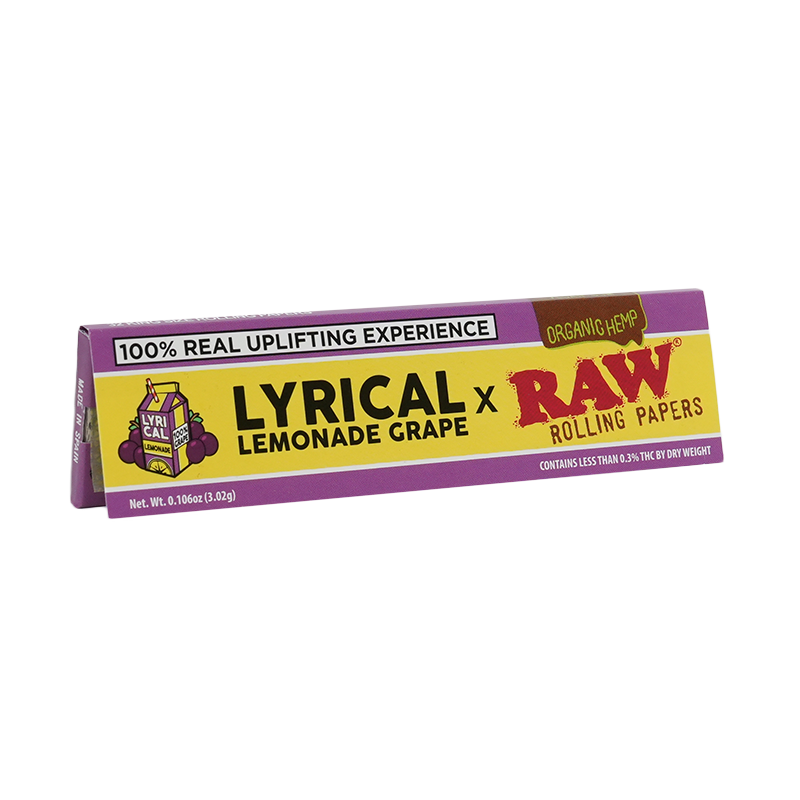 RAW Organic Hemp Rolling Papers x Lyrical Lemonade Grape King Size Wide - 50ct. 8279 - image 1