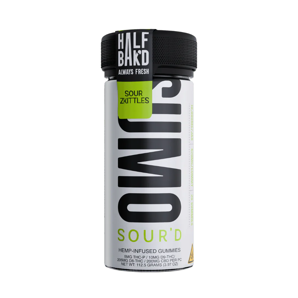 Half Bak'd Sour'd Sumo Gummies 10,000mg Hemp Infused Gummies - 25pc. (1/Jar) 7641 - image 1
