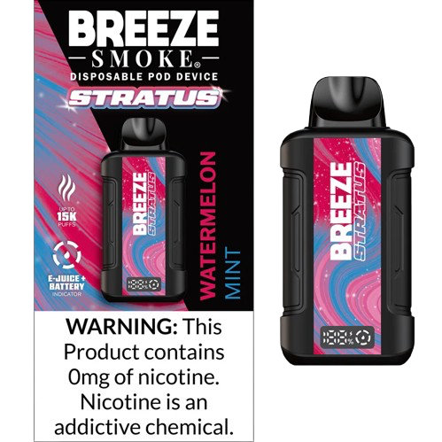 Breeze Stratus 15000 Puffs ZERO Disposable - 5ct 9748 - image 1