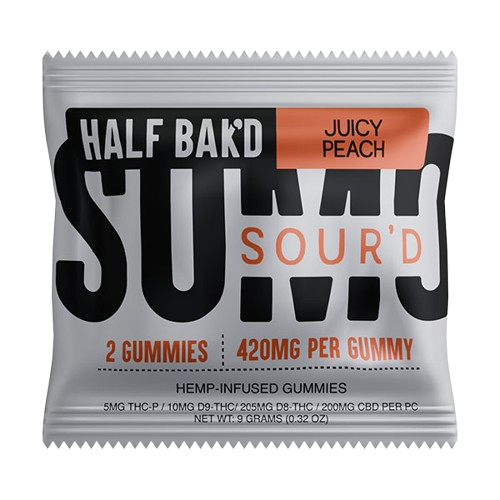 Half Bak'd Sour'd Sumo Gummies THC Hemp Infused Gummies  30ct. (2 Gummies/Pack) 9347 - image 1
