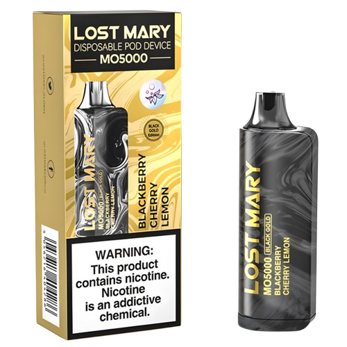 Wholesale Lost Mary MO5000 Black Gold Edition Disposable Vape - 5ct 1207 - image 1