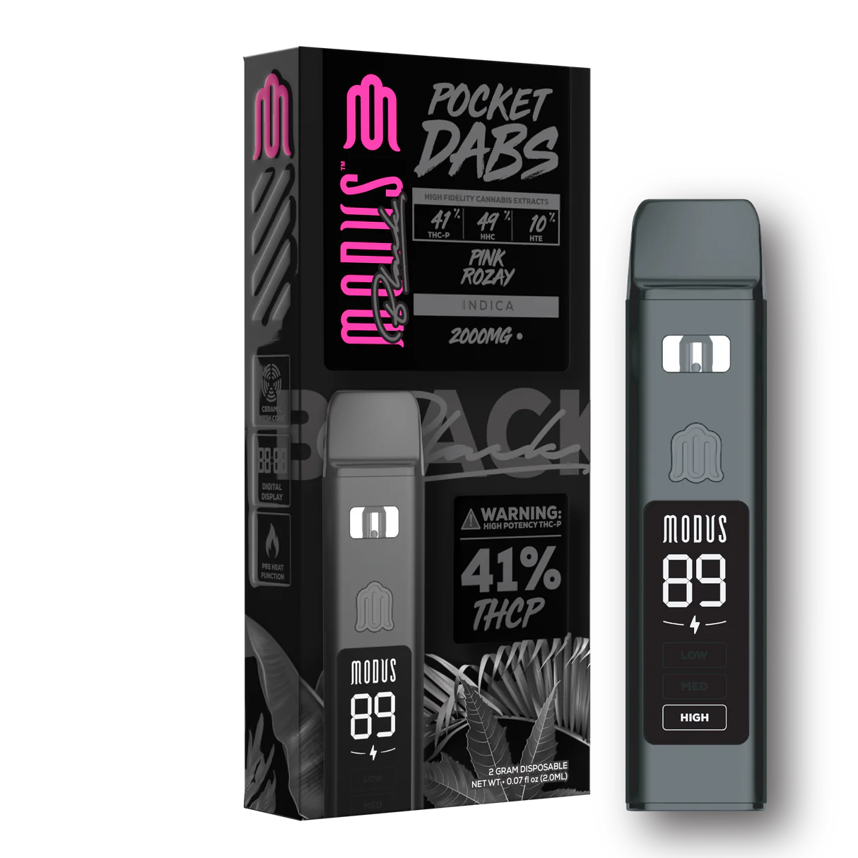 Modus Black Blend Pocket Dabs 2G Disposable - 5pk 5053 - image 1