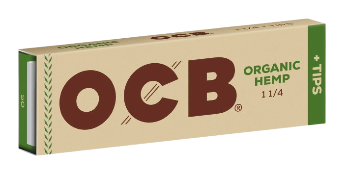 OCB 1¼ Organic Hemp Rolling Papers + Tips 1316 - image 1
