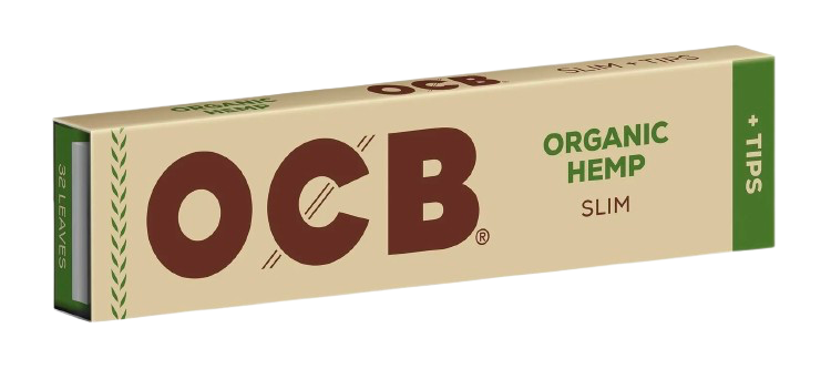 OCB Slim Organic Hemp Rolling Papers + Tips 1314 - image 1