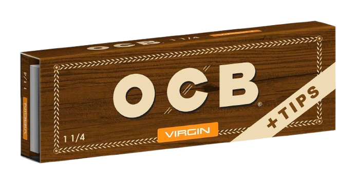 OCB Virgin 1¼ Unbleached Rolling Papers + Tips 1329 - image 1