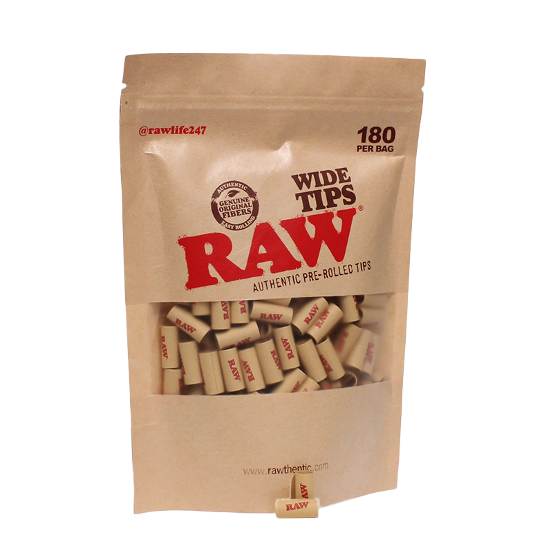 RAW Authentic Pre-Rolled Tips Wide Tips - 180ct. 8280 - image 1