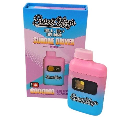 Sweet High THC-A + THC-P + Live Rosin 6000mg Disposable - 5ct. 5916 - image 1