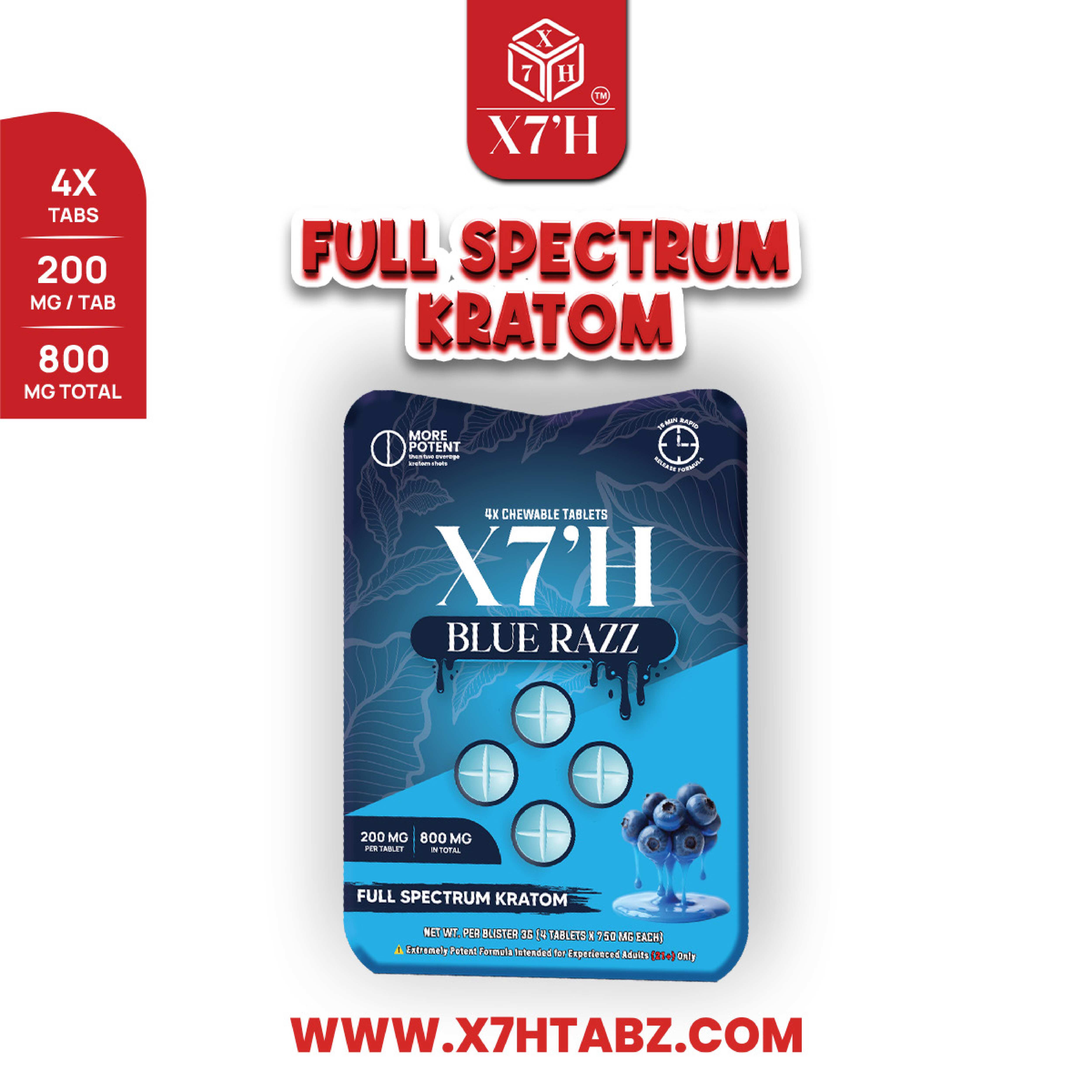 X7TH Full Spectrum kratom 800 mg  | 10 ct  11327 - image 1