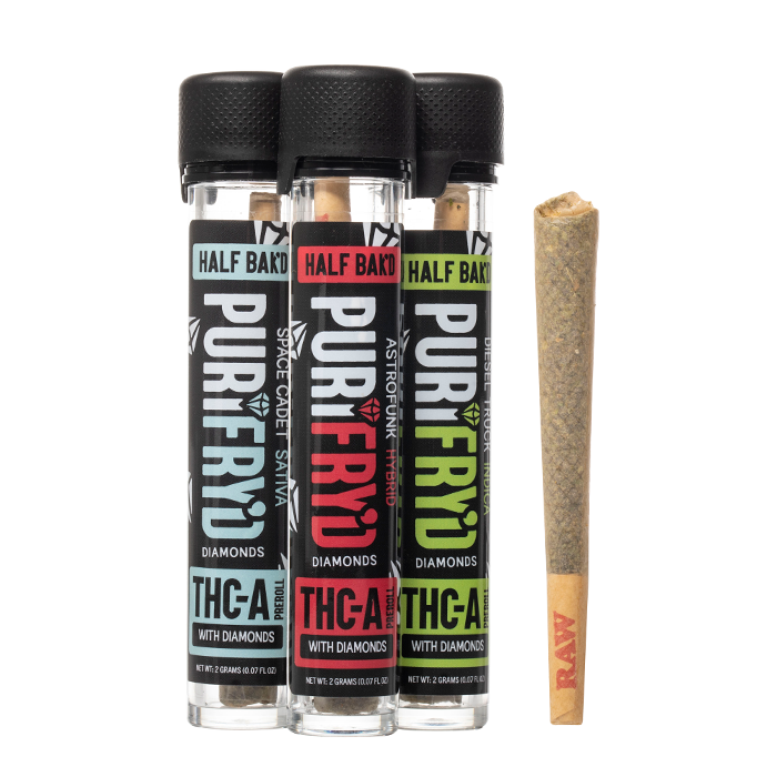 Half Bak'd Puri Fryd DIamonds 2G THC-A Pre-Rolls -20 ct. 8042 - image 1