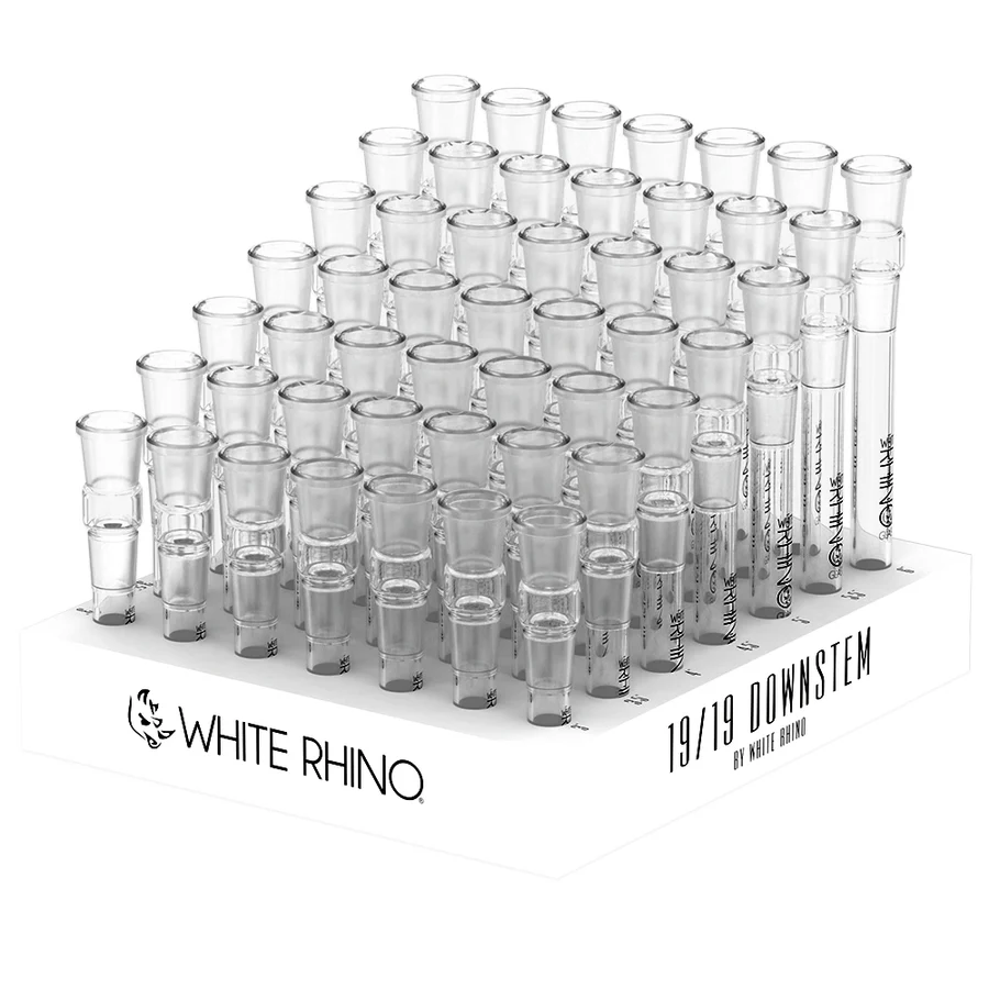 White Rhino 19/19 Glass on Glass Downstem 49ct Display product image
