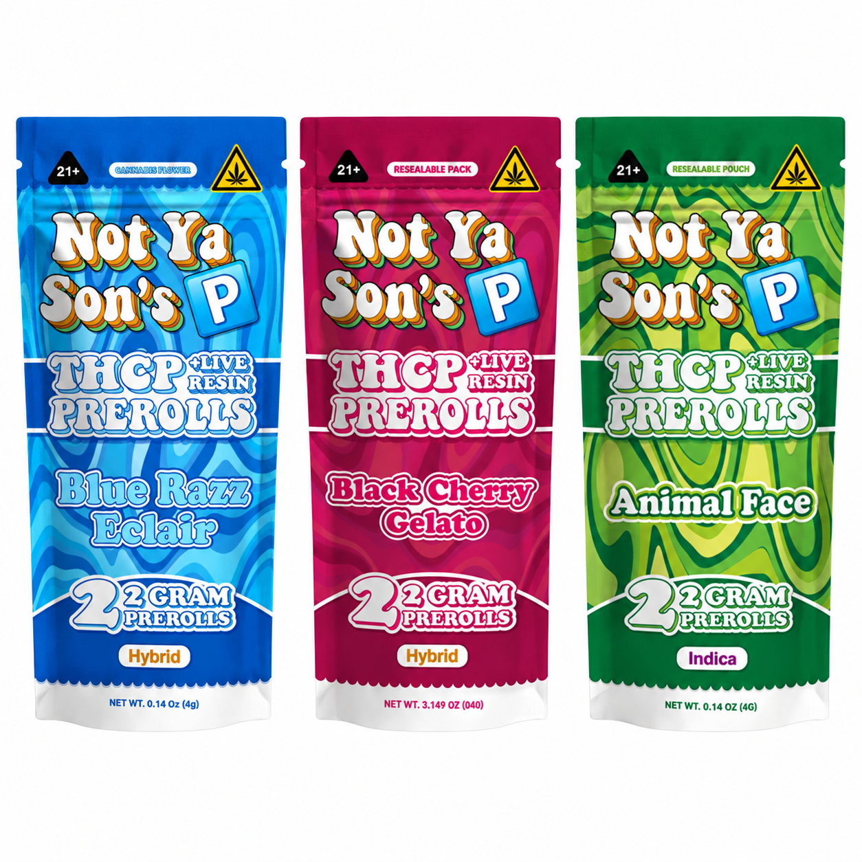 Not Ya Son's P - THCP + Live Resin Pre Roll 2g - 2pk - 10ct Box product image