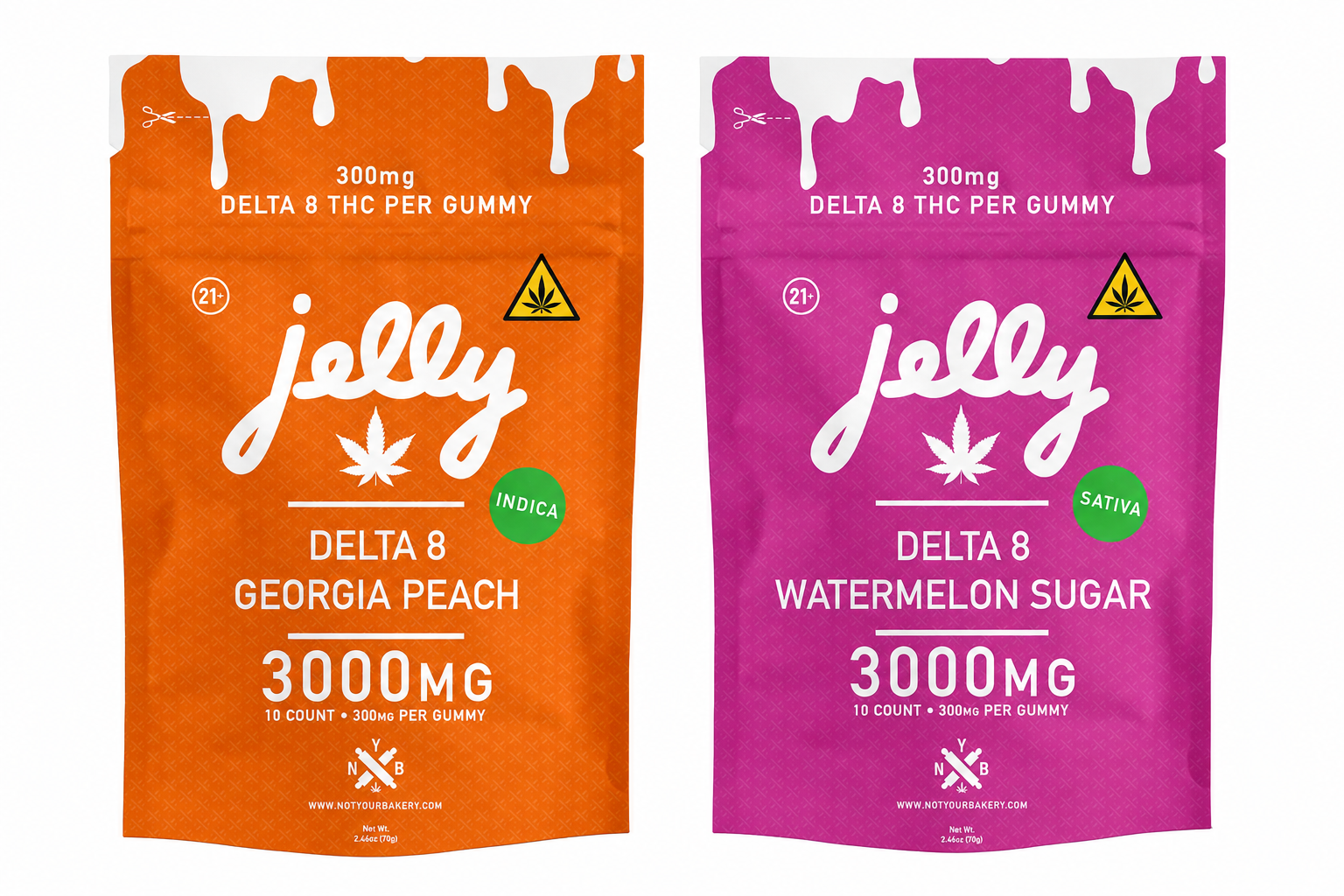 Jelly 3,000mg D8 THC Gummies 10ct Bag product image
