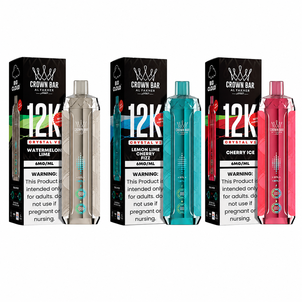 Al Fakher Crown Bar V2 12K Puff Disposable 5ct Display product image